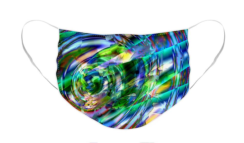 Ebsq Face Mask featuring the digital art Whirlpool Galaxy by Dee Flouton