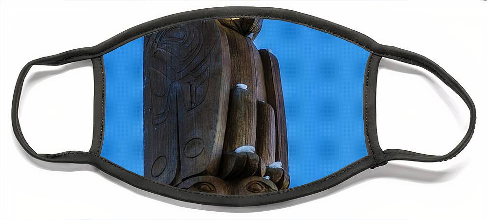 Native American Face Mask featuring the photograph Whistler Totem Pole by Pelo Blanco Photo