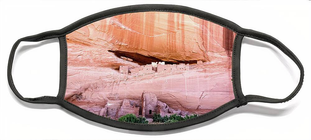 Arizona Face Mask featuring the photograph White House Ruins - Canyon de Chelly Tour by Debra Martz