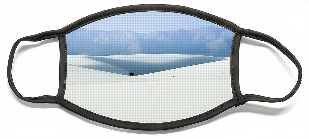 New Mexico Face Mask featuring the photograph White Sands, New Mexico by Ron Pate