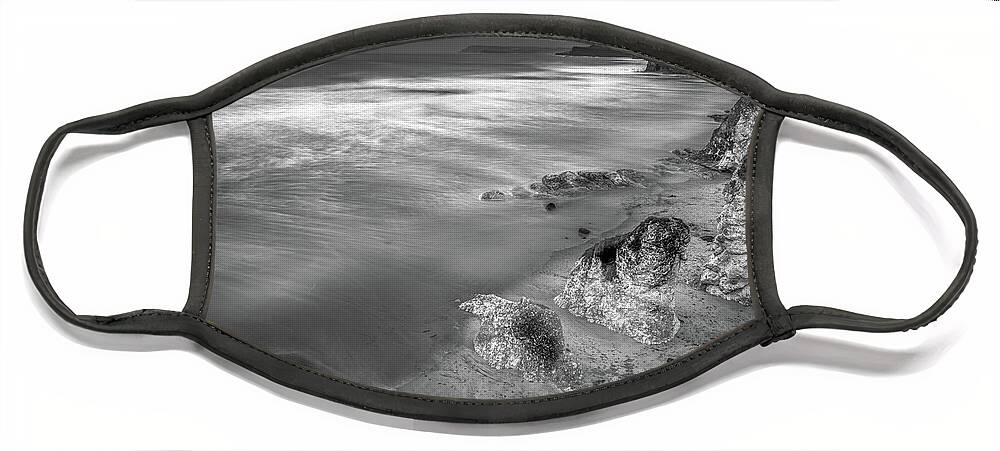 Ireland Face Mask featuring the photograph Whiterocks mono by Nigel R Bell