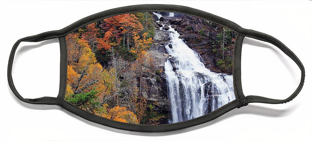 Waterfalls Face Mask featuring the photograph Whitewater Falls by Jennifer Robin