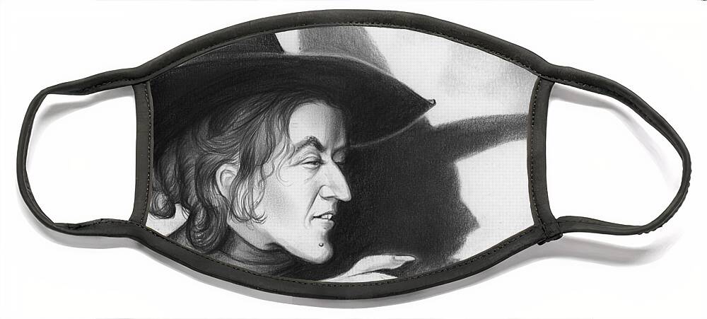 Margaret Hamilton Face Mask featuring the drawing Wicked Witch of the West by Greg Joens