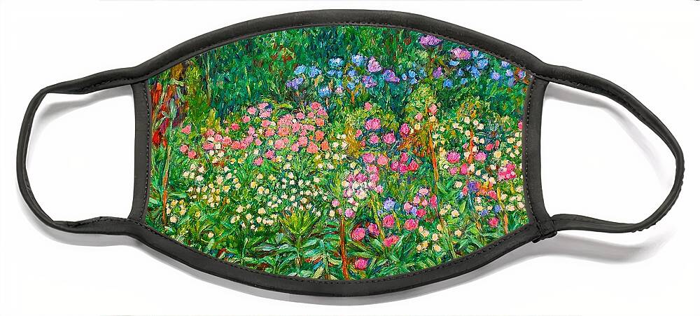 Floral Face Mask featuring the painting Wildflowers Near Fancy Gap by Kendall Kessler
