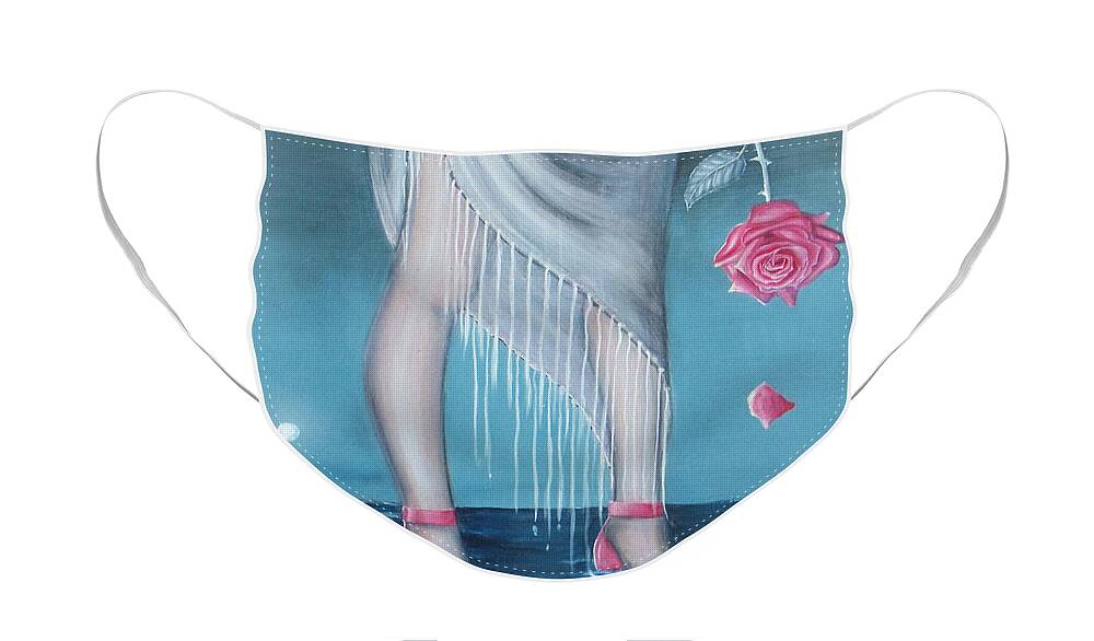 Legs Face Mask featuring the painting Will You be my Valentine by Artificium -