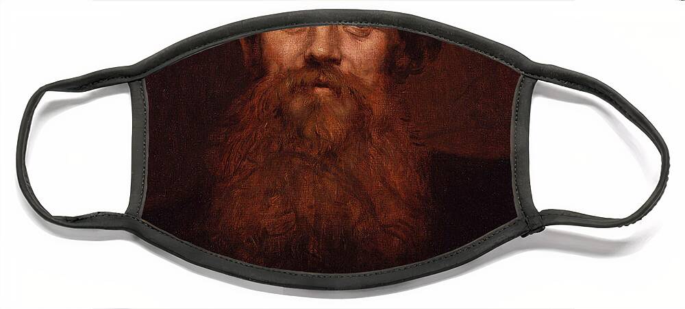 William Blake Richmond Face Mask featuring the painting William Holman Hunt by William Blake Richmond