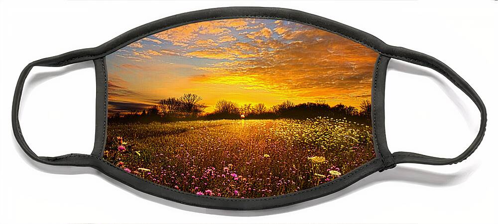 Horizons Face Mask featuring the photograph Windsong by Phil Koch