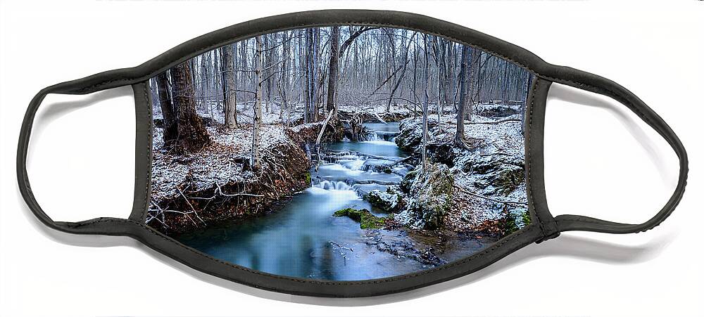 Landscape Face Mask featuring the photograph Winter Creek by Michael Scott