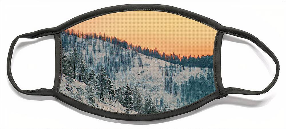 Mountain Face Mask featuring the photograph Winter Mountainscape by Troy Stapek