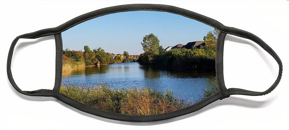 Pond Face Mask featuring the photograph Woodland Pond by Vic Ritchey