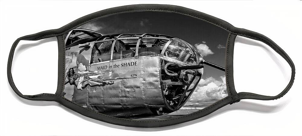 Photograph Face Mask featuring the photograph World War II Bomber by Richard Gehlbach