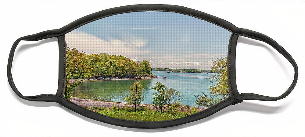 Worlds End Hingham Massachusetts Face Mask featuring the photograph Worlds End Hingham Massachusetts by Brian MacLean