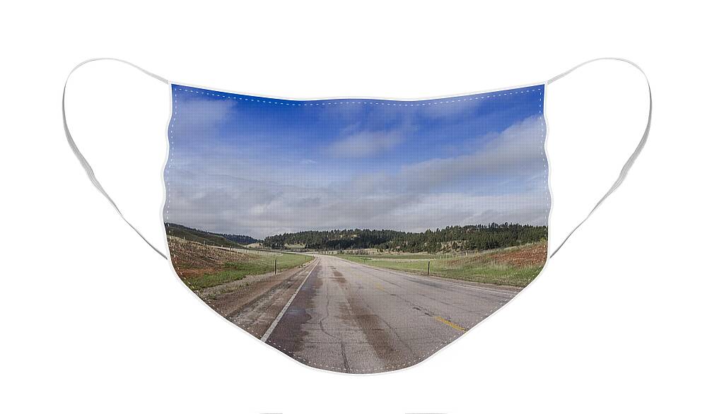 Road Face Mask featuring the photograph Wyoming Road by Erik Burg