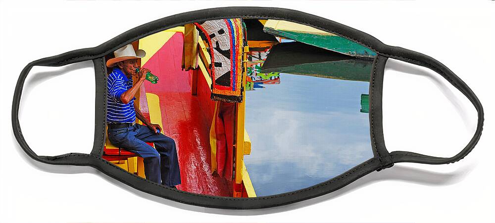 Skip Hunt Face Mask featuring the photograph Xochimilco by Skip Hunt