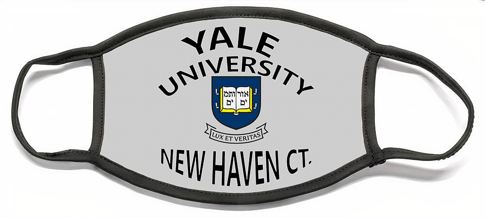 Yale University Face Mask featuring the digital art Yale University New Haven Connecticut by Movie Poster Prints