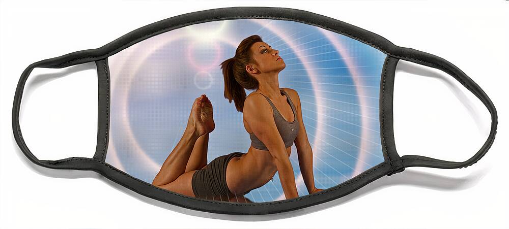 Girl Face Mask featuring the photograph Yoga Girl 1209206 by Rolf Bertram