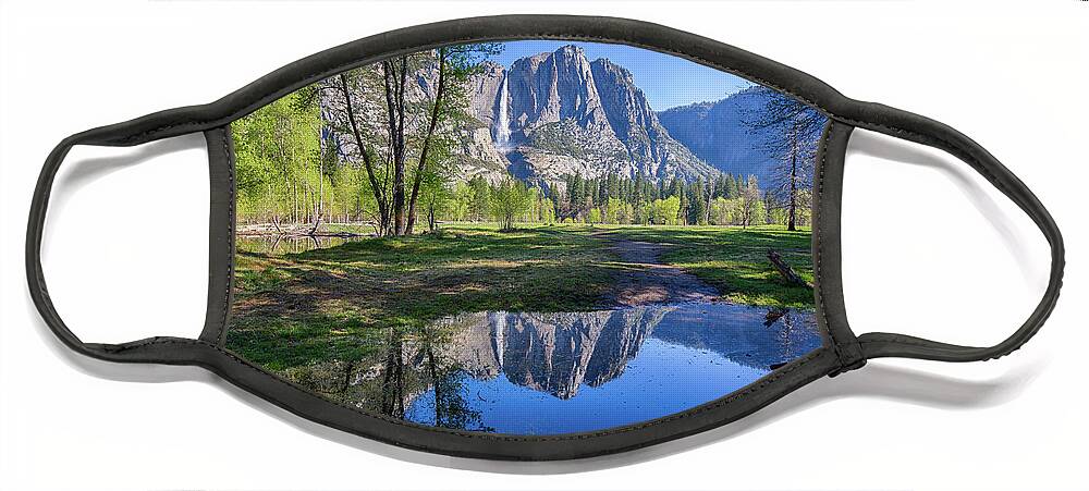 Yosemite Face Mask featuring the photograph Yosemite Falls by Mimi Ditchie