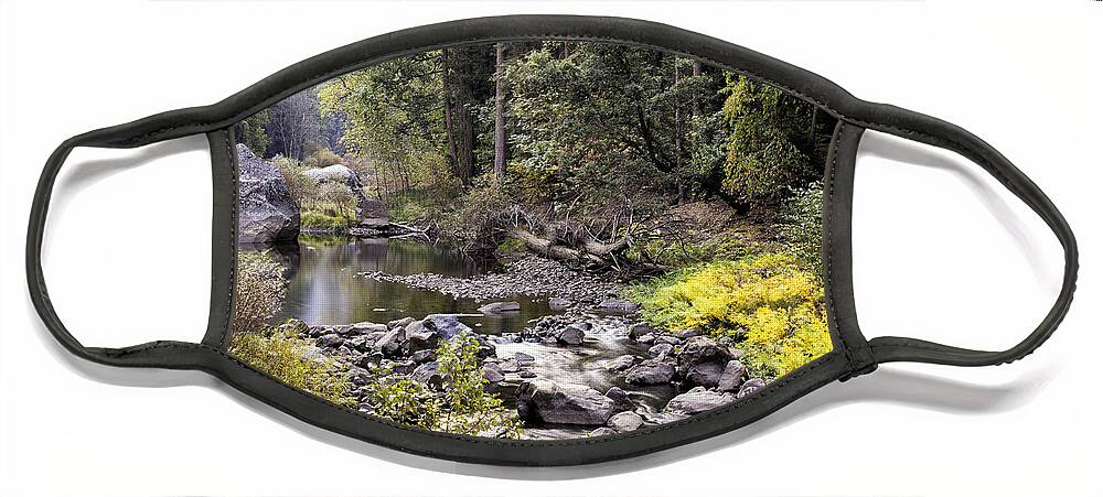  Sierras Face Mask featuring the photograph Yosemite Stream 1 by Timothy Hacker