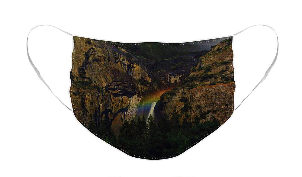 Moonbow Face Mask featuring the photograph Yosemite Moonbow 3 by Raymond Salani III