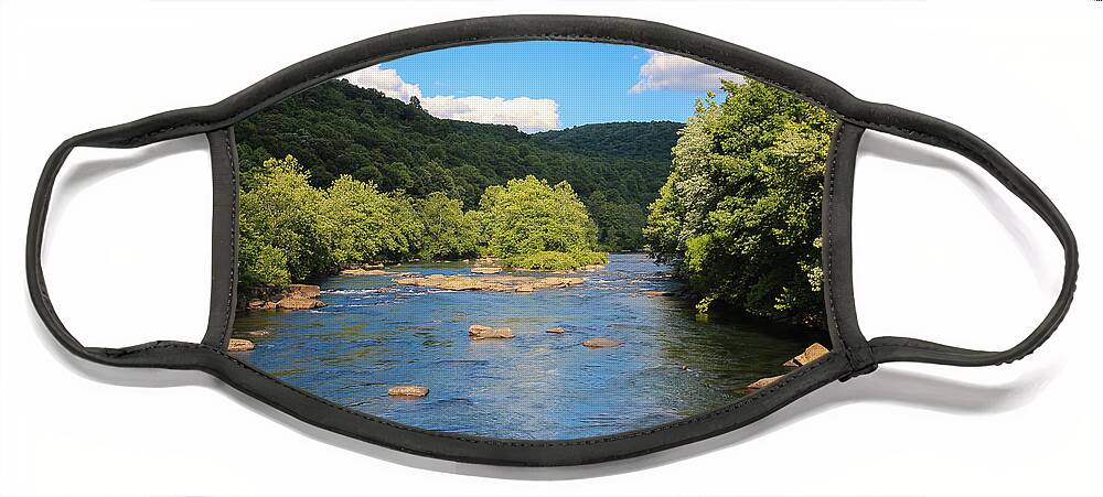 Youghiogheny River Face Mask featuring the photograph Youghiogheny River by Rachel Cohen