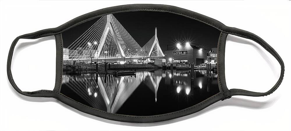 Boston Face Mask featuring the photograph Zakim Bridge from Lovejoy Wharf by Kristen Wilkinson