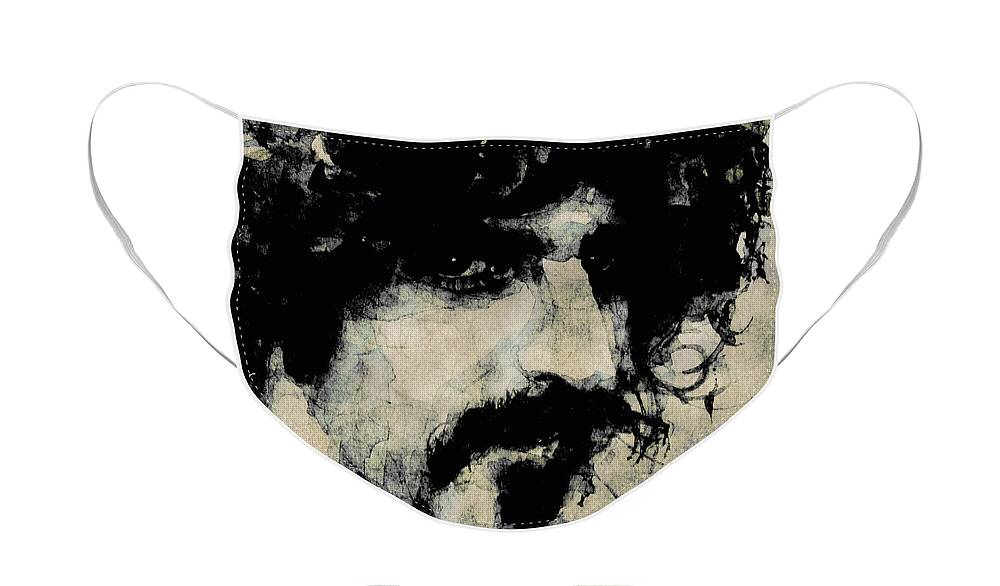 Frank Zappa Face Mask featuring the painting Zappa by Paul Lovering