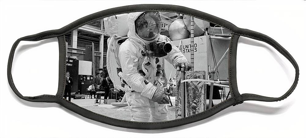 1969 Face Mask featuring the photograph Apollo 11, Neil Armstrong Eva Training #1 by Science Source