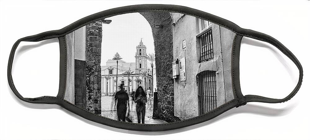 Old Face Mask featuring the photograph Arch of the Rose Cadiz Spain by Pablo Avanzini
