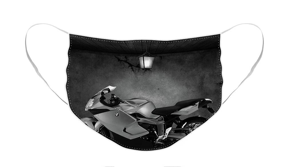 Bmw Face Mask featuring the mixed media BMW K1300S Old Room #1 by Smart Aviation