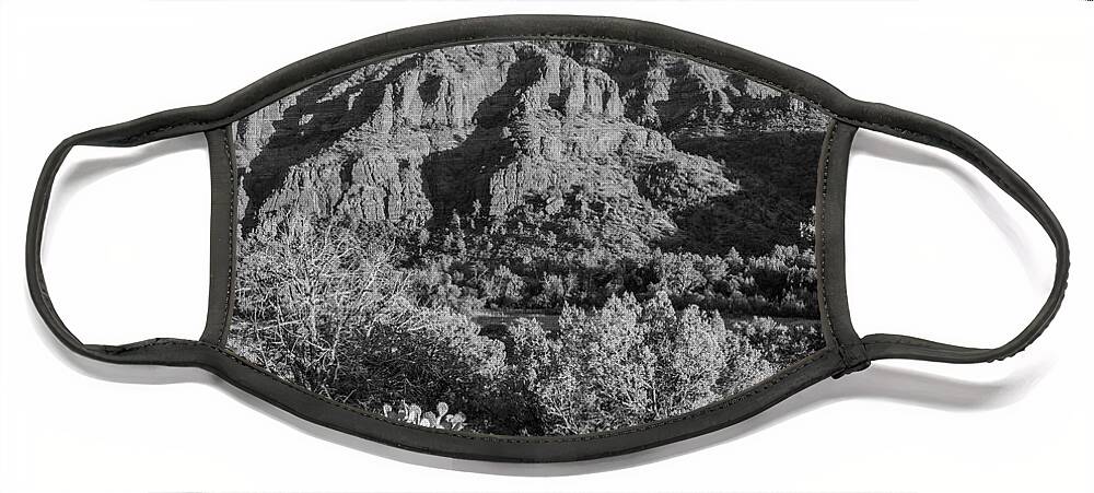 Disk1216 Face Mask featuring the photograph Cathedral Rock, Arizona #1 by Tim Fitzharris