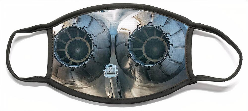 F-18 Face Mask featuring the photograph Hornet Exhaust #2 by Tom Claud