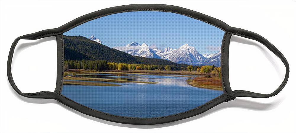 Ynp 2019 Face Mask featuring the photograph Oxbow Bend #1 by Kevin Dietrich