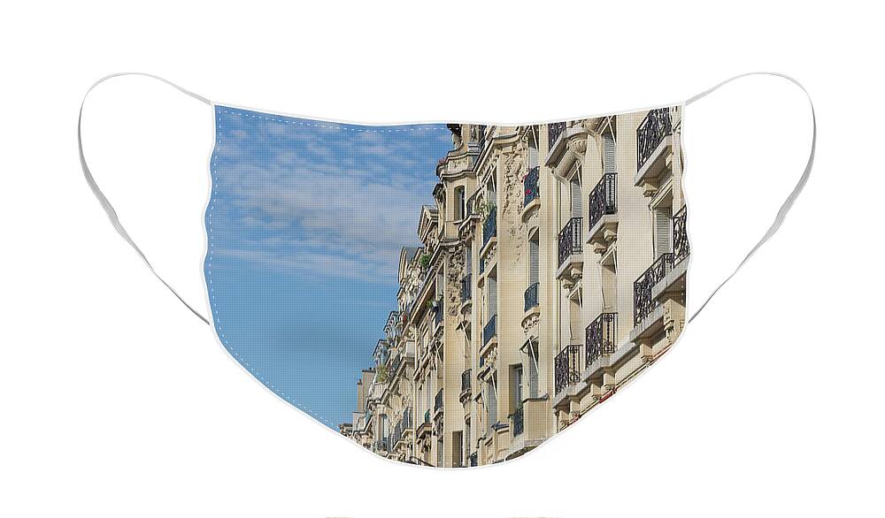Paris Face Mask featuring the photograph Parisian Buildings by Liz Albro
