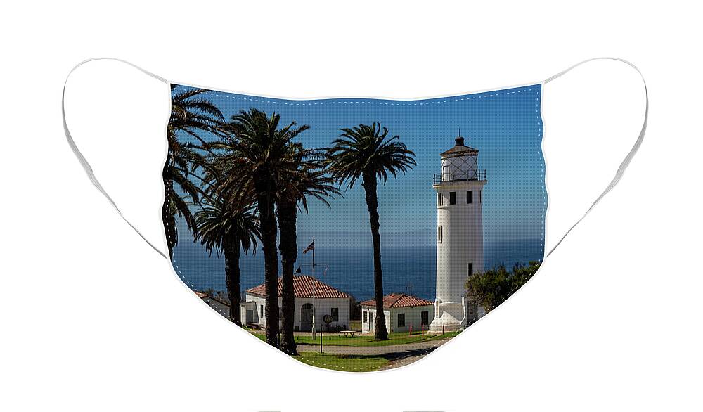 Architecture Face Mask featuring the photograph Point Vicente Lighthouse #2 by Ed Clark