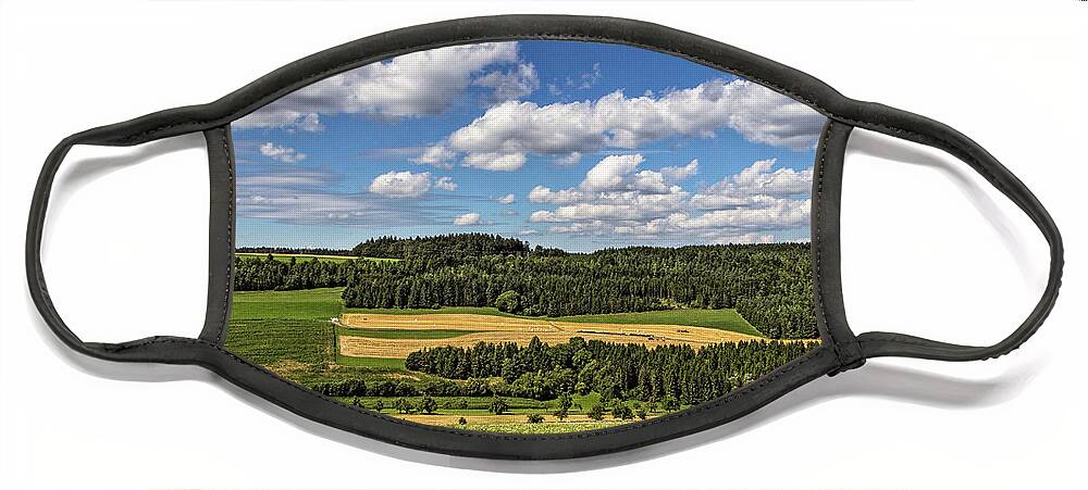 Hegau Face Mask featuring the photograph Walking in the Sunshine #4 by Bernd Laeschke