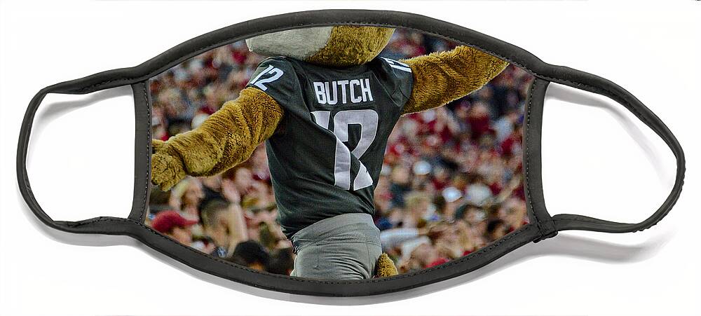 Football Face Mask featuring the photograph #12 Butch #12 by Ed Broberg