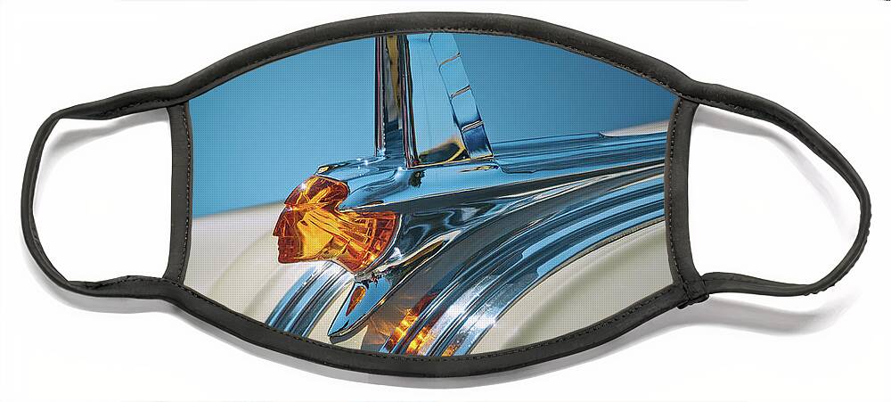 Vehicle Face Mask featuring the photograph 1953 Pontiac Hood Ornament by Scott Norris
