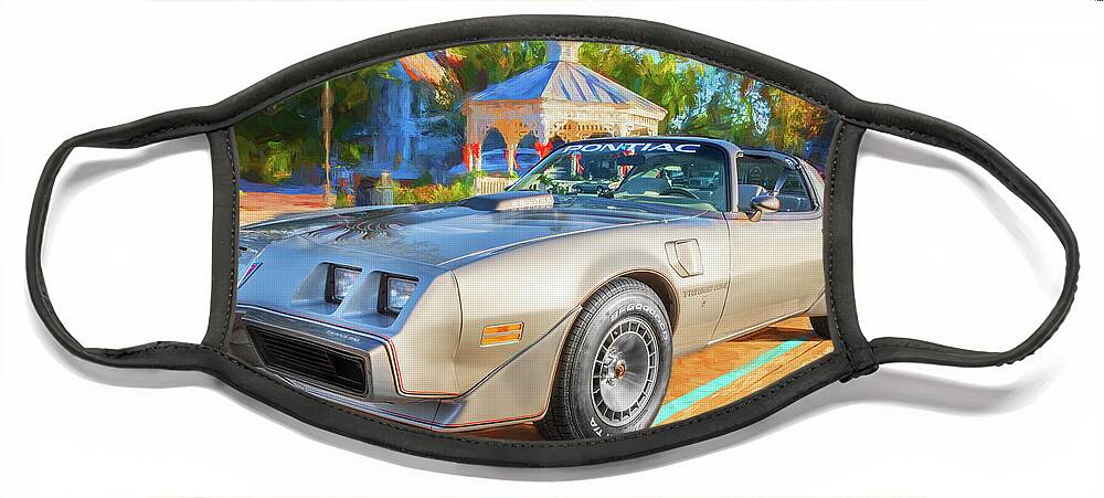 1979 Pontiac Firebird Trans Am 6.6l Motor 403 C.i. T-tops Special Edition Face Mask featuring the photograph 1979 Pontiac Firebird Trans Am 6.6L Motor 403 c.i. T-Tops Special Edition, Anniversary Edition 101 by Rich Franco