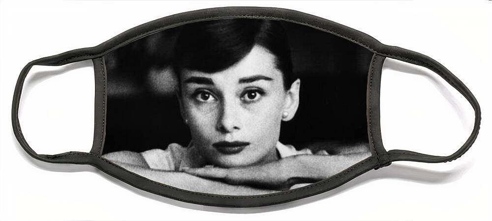 20th Century Face Mask featuring the photograph Audrey Hepburn, British Actress #2 by George Daniell