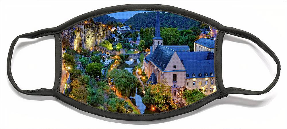 Luxembourg Face Mask featuring the photograph Luxembourg City #3 by Fabrizio Troiani