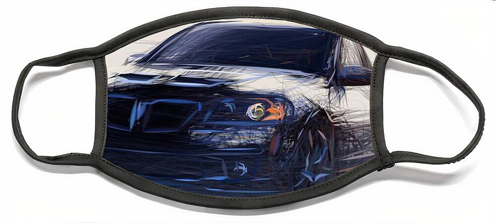 Pontiac Face Mask featuring the digital art Pontiac G8 GXP Draw #4 by CarsToon Concept