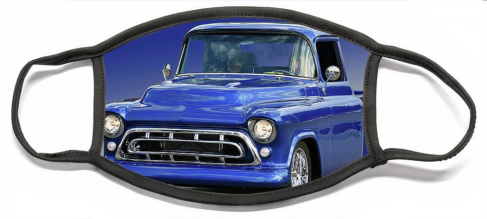 Chevy Face Mask featuring the photograph 57 Chevy Pickup by Bill Dutting