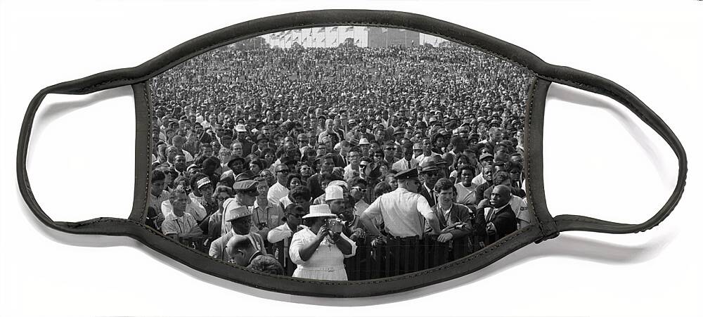 1963 Face Mask featuring the photograph March On Washington For Jobs #7 by Science Source