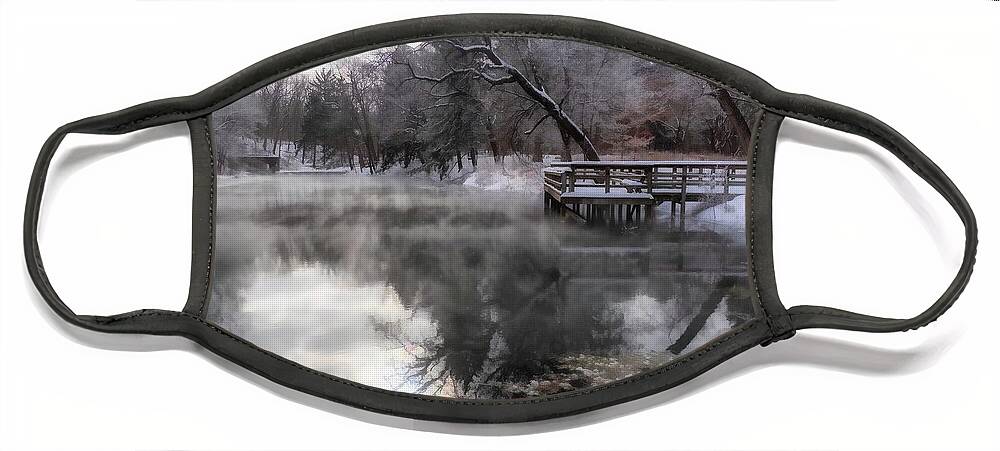 Pond Face Mask featuring the photograph A little bit of Paradise by Kristine Hinrichs