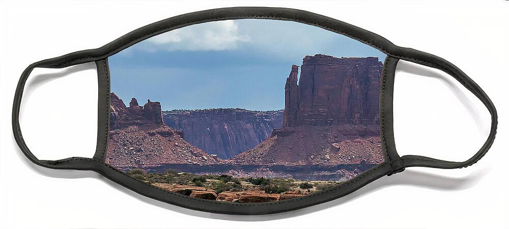 Utah Face Mask featuring the photograph Above the Canyon Rim by Jim Garrison