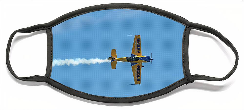 Matt Chapman Face Mask featuring the photograph Aerobatic Monoplane by Rose Guinther