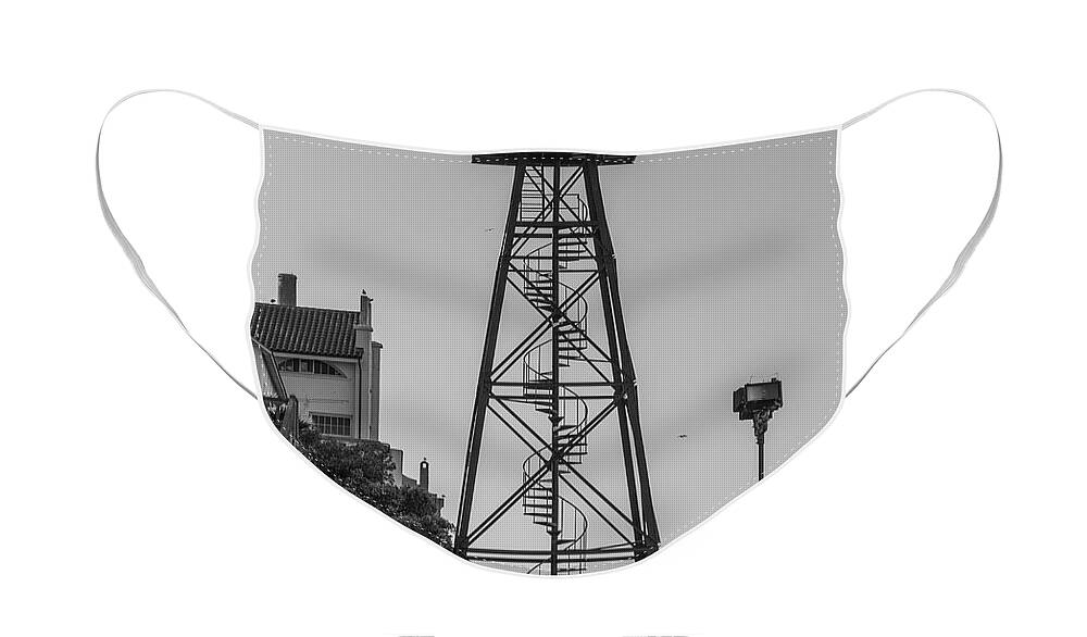 San Francisco Face Mask featuring the photograph Alcatraz Light house by Stuart Manning