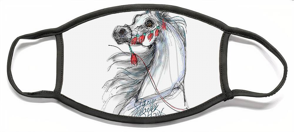 Arabian Mare Face Mask featuring the digital art Always Equestrian by Stacey Mayer