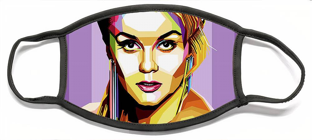 Ann-margret Face Mask featuring the digital art Ann-Margret by Movie World Posters