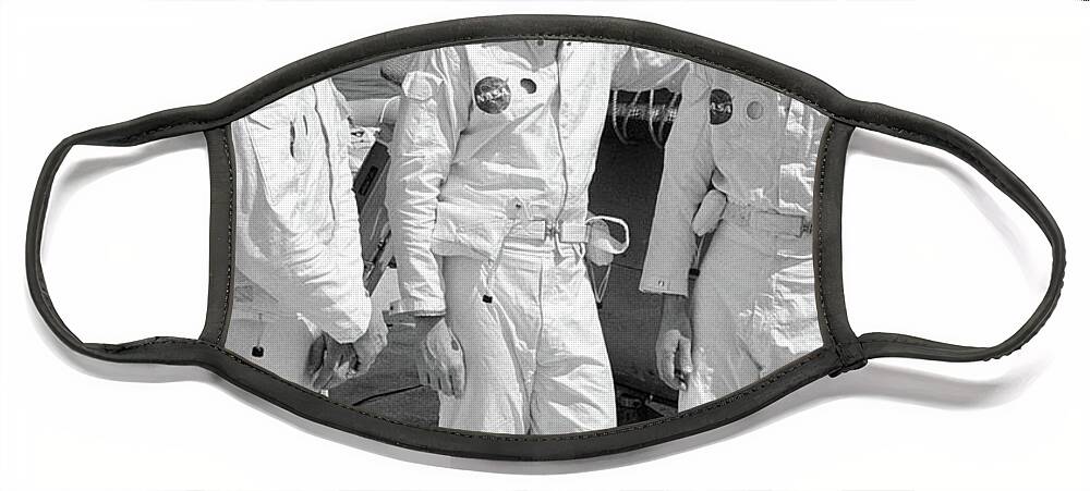 1969 Face Mask featuring the photograph Apollo 11 Prime Crew, 1969 by Science Source